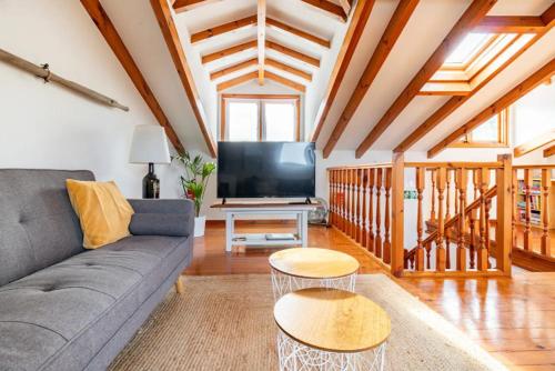 Χώρος καθιστικού στο Casa marinera céntrica en Comillas