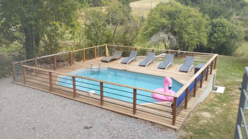 Πισίνα στο ή κοντά στο Maison quercynoise 17eme siècle