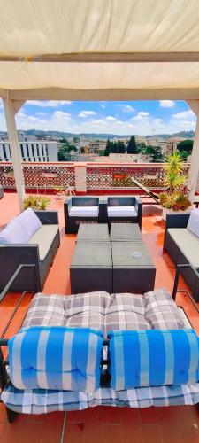 Χώρος καθιστικού στο Panoramic Luxury Little Penthouse