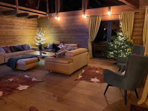 Posezení v ubytování Chalet George
