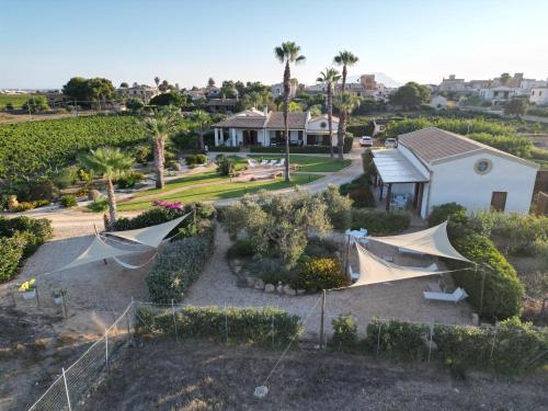 an aerial view of a house with a garden at Borgo della Luna in Birgi Vecchi