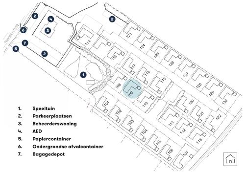 a floor plan of a building at Vlinder - Ecohuisjes Terschelling in Midsland