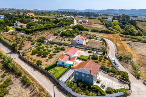 an aerial view of a house with a road at Quinta da Bela Vista - Ericeira in Galiza