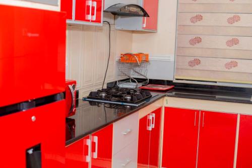 Kuchyň nebo kuchyňský kout v ubytování DVANX Apartment