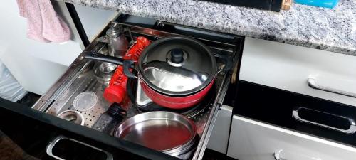Dapur atau dapur kecil di Crystal Stay Villa