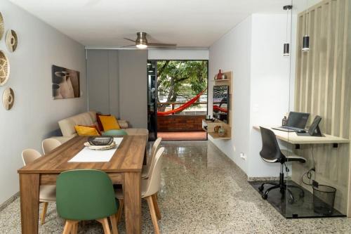 Χώρος καθιστικού στο Moderno Apartamento en el Norte