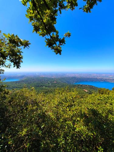 a view of a lake from the top of a hill at Drì bed & breakfast in Rocca di Papa