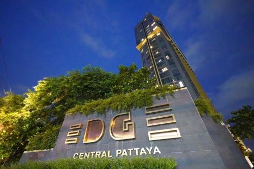 a building with a sign on the side of it at EDGE Central Pattaya 2bdrm Balcony View in Pattaya Central