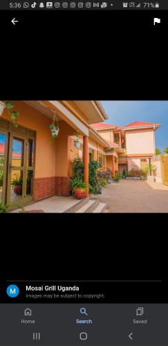 a screenshot of a webpage of a house at Mosai grill bar, restuarant and Accommodation in Entebbe