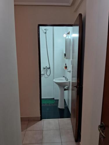 a bathroom with a shower and a sink at El apartamento de Teddy in San Miguel de Tucumán