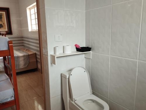 Koupelna v ubytování Chacara Igarata pe na Agua