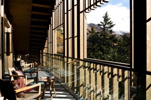 Balkón nebo terasa v ubytování The Chedi Andermatt