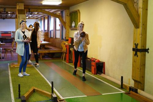 a group of people standing in a room at Hotel Glocknerhof in Berg im Drautal