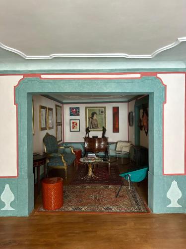 Χώρος καθιστικού στο Casa dos Bijos