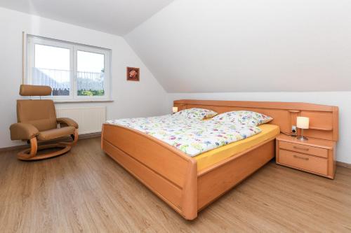Katil atau katil-katil dalam bilik di Ferienwohnung Zur Kuhweide