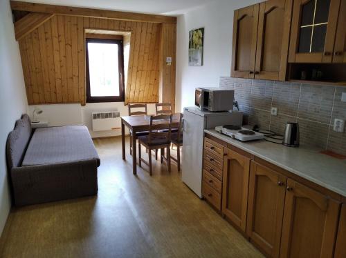 Kuchyň nebo kuchyňský kout v ubytování Apartmány Ledeč
