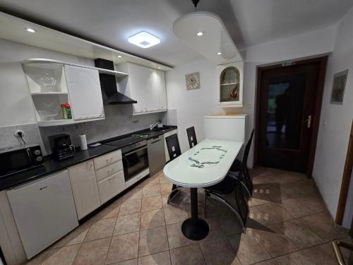 Η κουζίνα ή μικρή κουζίνα στο Apartments NEAR THE SOČA RIVER