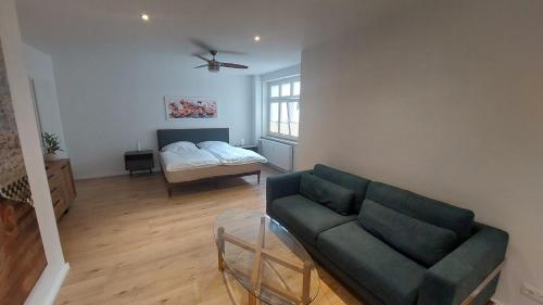 Postel nebo postele na pokoji v ubytování Haus Moritzburg