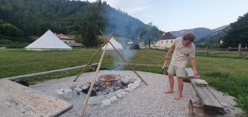 Příroda nedaleko luxury tent