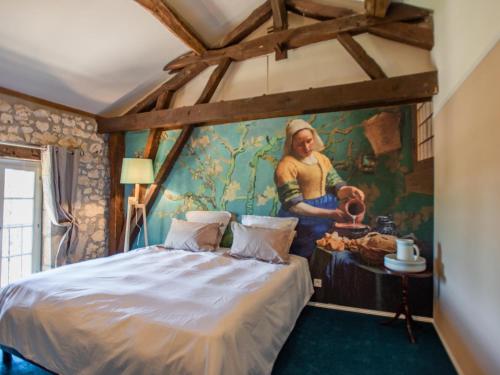 Ein Bett oder Betten in einem Zimmer der Unterkunft Gite le Nourrissat