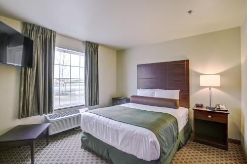 Krevet ili kreveti u jedinici u okviru objekta Cobblestone Hotel & Suites Pulaski/Green Bay