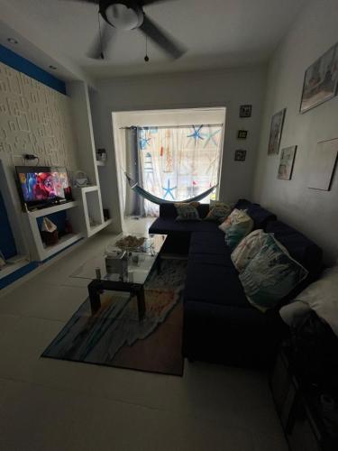 TV a/nebo společenská místnost v ubytování Precioso apartamento, residencial ideal familia a 10 minutos Embajada Americana
