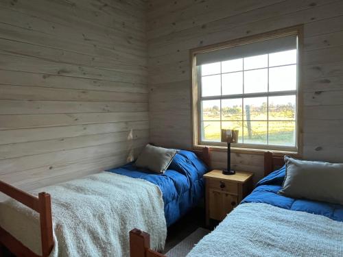 Postel nebo postele na pokoji v ubytování Cabaña Azul