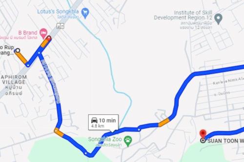 a map of the proposed subwayroute in the city at ChiShi House Songkhla in Ban Bang Dan
