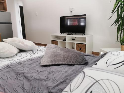 Postel nebo postele na pokoji v ubytování Apartma Gaber