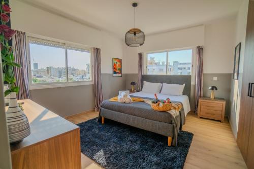 Ένα ή περισσότερα κρεβάτια σε δωμάτιο στο Perfect for families, Beach 3 Min away, Brand New