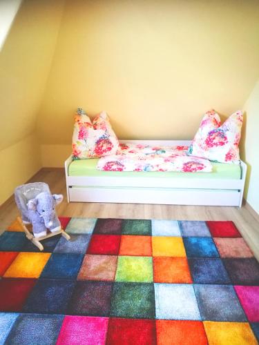 Postel nebo postele na pokoji v ubytování Ferienwohnung Spatzennest