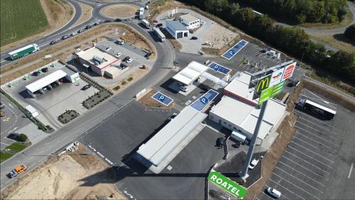 Letecký snímek ubytování Roatel Wörrstadt A63 my-roatel-com