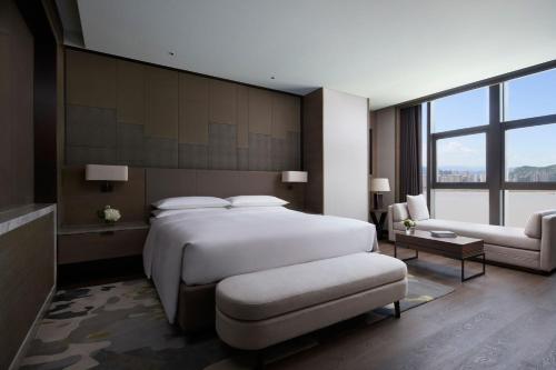 Cama o camas de una habitación en Wenzhou Marriott Hotel