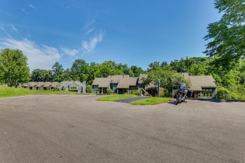 a row of houses with a road in front at Indoor Pool Access and Deck Galena Family Getaway! in Galena