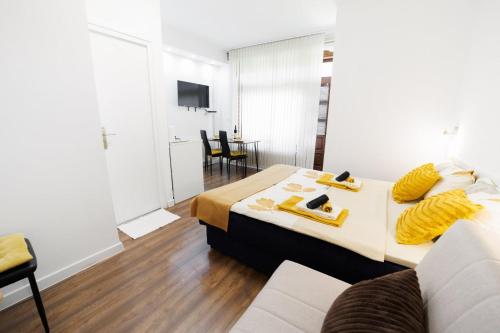 En eller flere senge i et værelse på Vila Jevtić studio 3