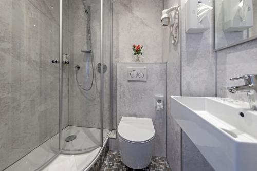 Koupelna v ubytování Hotel Brack