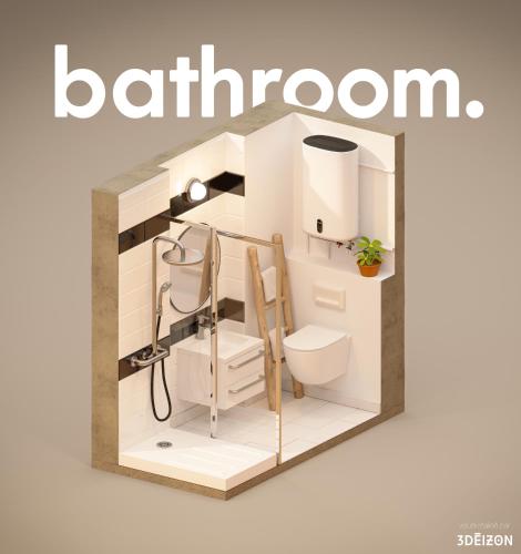 a bathroom with a toilet and a sink at Studio Terrasse Privée 5 min to Eiffel Tower in Paris