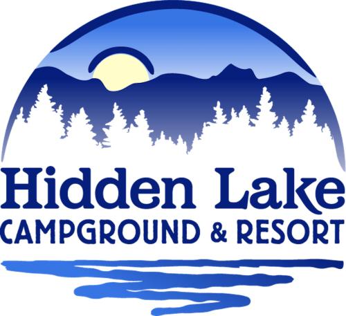 a logo for hidden lake campground and resort at Hidden Lake Campground and Resort in Hot Springs
