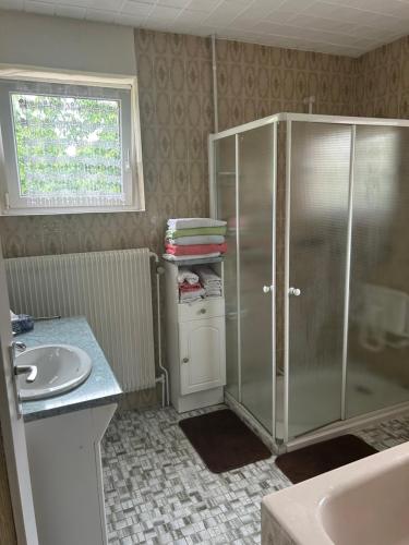 Koupelna v ubytování Superbe maison 3 chambres 1 étage et sous-sol, avec jardin et terrasse