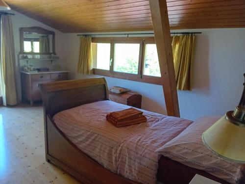 Postel nebo postele na pokoji v ubytování Chez Karine