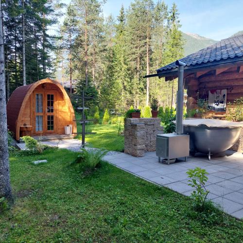 Zahrada ubytování Ferienhaus - Chalet - Lechtraum
