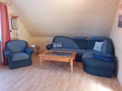 Χώρος καθιστικού στο Balkonwohnung Seestern