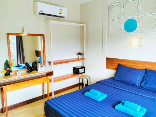 Cama o camas de una habitación en Blue View House Phi Phi