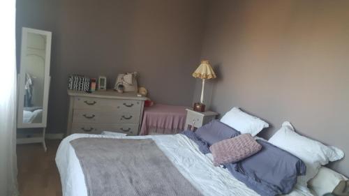 Ένα ή περισσότερα κρεβάτια σε δωμάτιο στο Appartement proche circuit 24 h du Mans