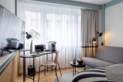 Postel nebo postele na pokoji v ubytování Hotel Luzernerhof