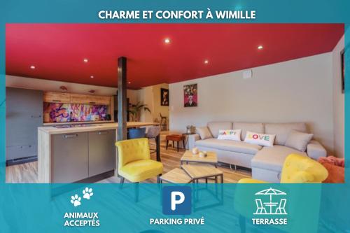 Le Coloré, Apt 90m2, 4 pers, Wimille proche Wimereux