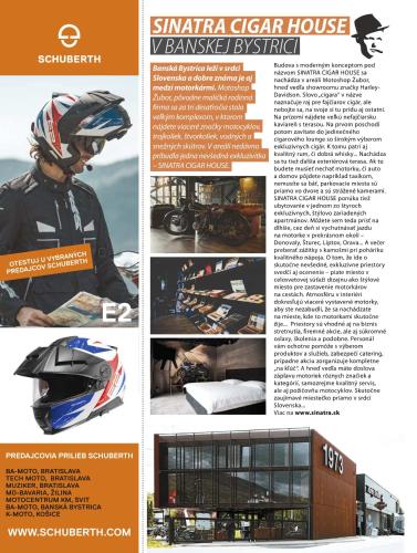 a page of a magazine with a picture of a motorcycle at SINATRA CIGAR HOUSE in Banská Bystrica