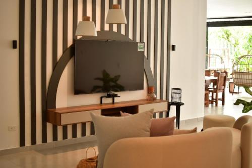 Χώρος καθιστικού στο Hotel Boutique Palma Arena
