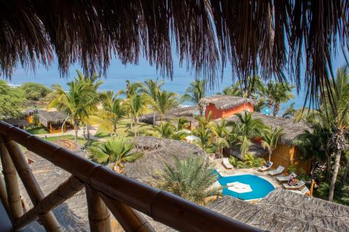 a view of a resort from a balcony at El Mirador de Vichayito in Vichayito