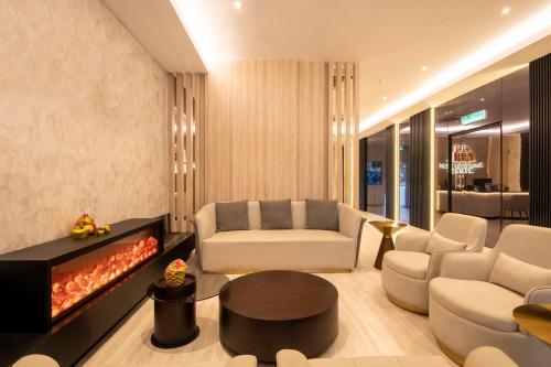 Ruang duduk di STREETVIEW HOTEL